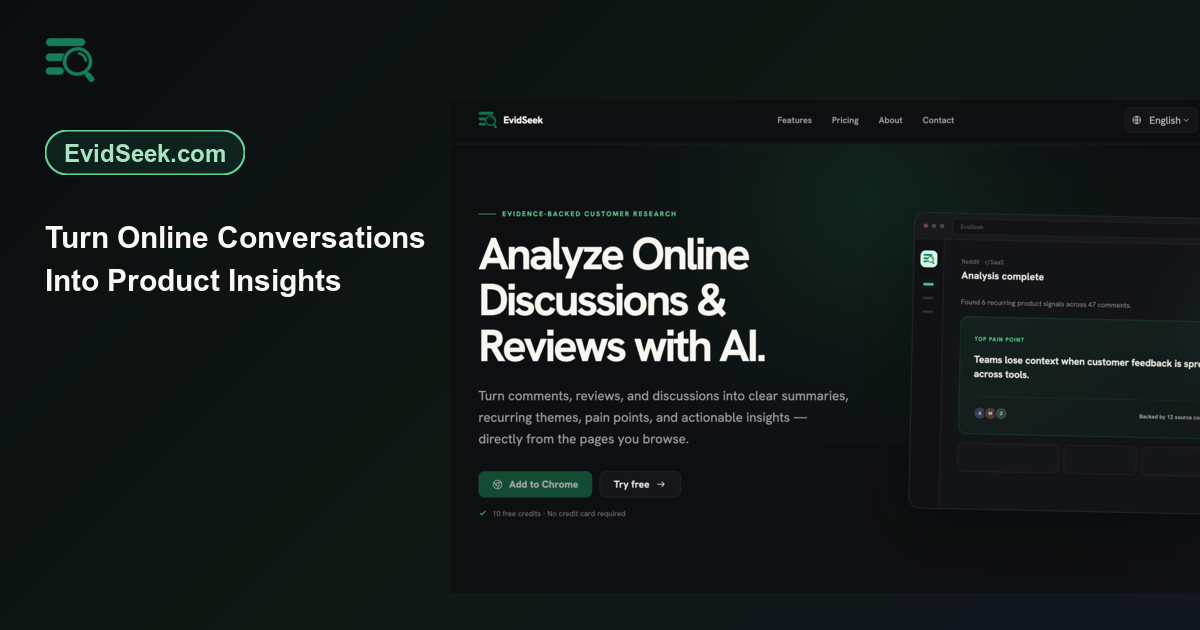 Show HN: EvidSeek – Analyze online discussions with traceable evidence